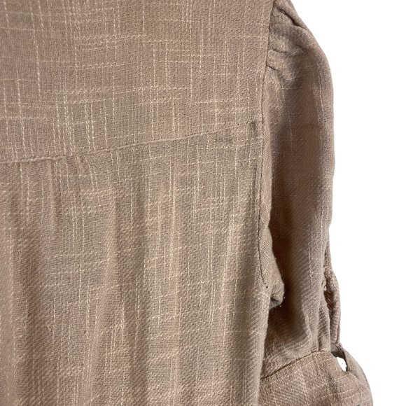 NWT Free People Love of my Life Button Front V Neck Midi Dress Khaki Size S - Picture 7 of 10